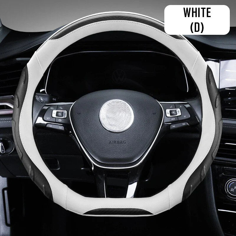 Car Steering Wheel Covers Universal Fit, Silaz Breathable Anti Slip Leather
